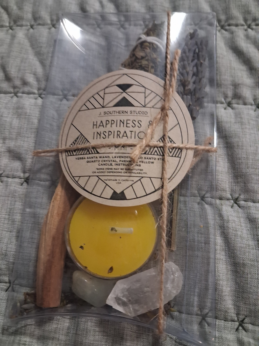 Happiness & Inspiration Yellow Candle Gift Set by